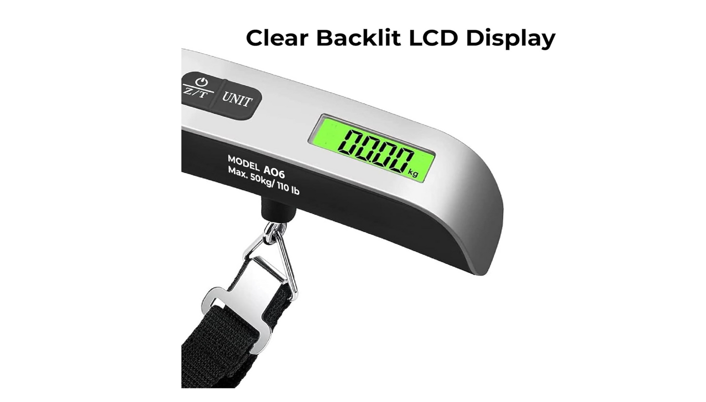 Electronic Hanging Luggage Scale with LCD Display – Portable and Accurate Travel Suitcase & Hand Luggage Weight Monitor