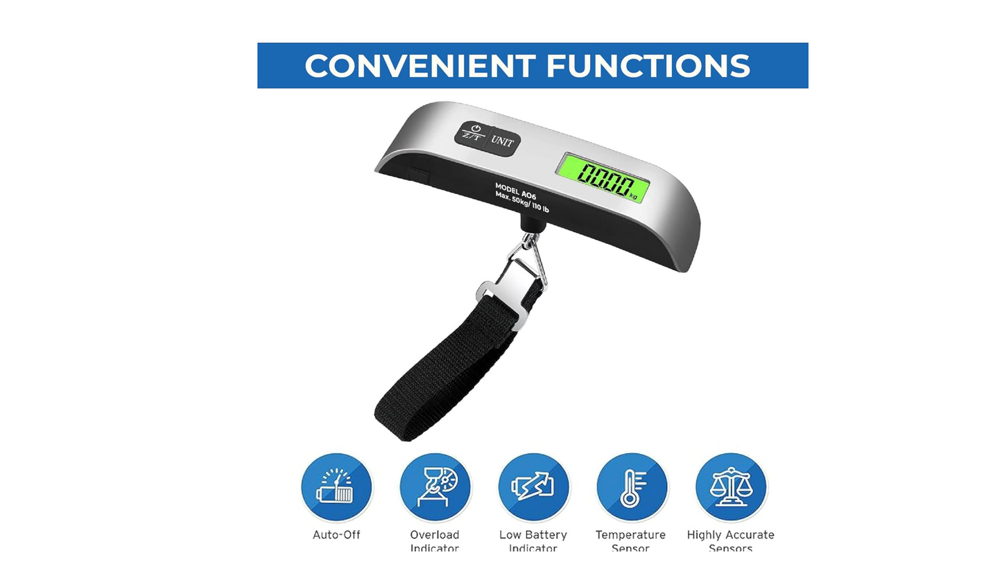 Electronic Hanging Luggage Scale with LCD Display – Portable and Accurate Travel Suitcase & Hand Luggage Weight Monitor